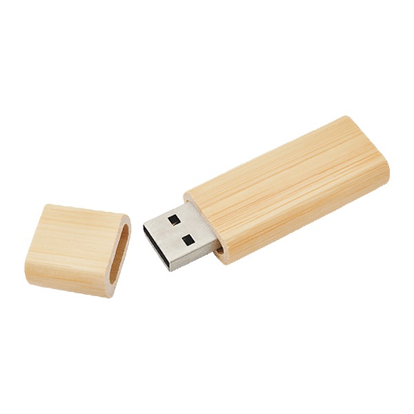 USB005, USB Bambú Rectangular. USB ecologico fabricado en bambu de forma rectangular.