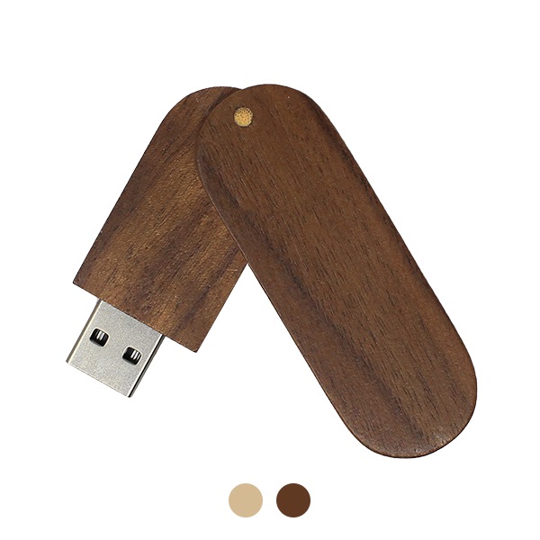 USB006, USB Giratoria Wood. Practica USB giratoria ecologica fabricada en madera.