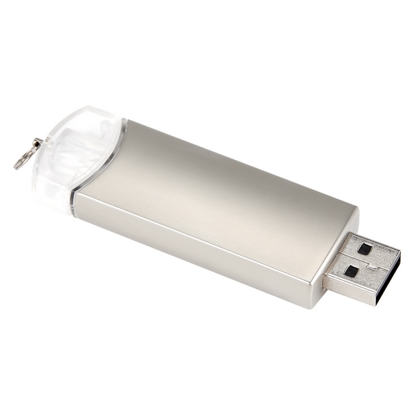 USB 131, USB MONTBUI. USB giratoria de plástico y metal. Enciende luz al conectar. Incluye caja individual.